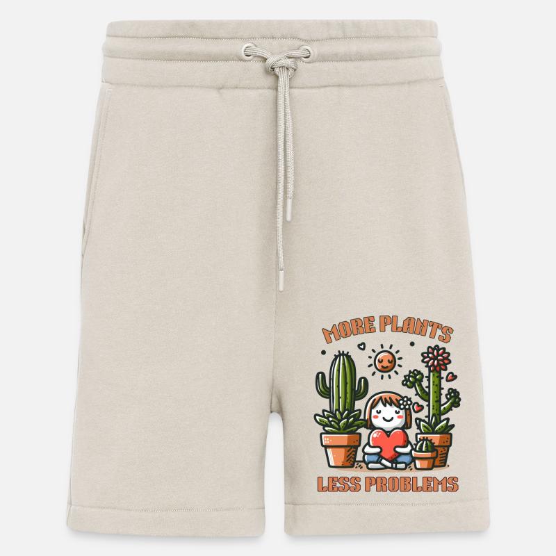 More Plants Less Problems - Shorts - made by SPREAD - WARM CLAY