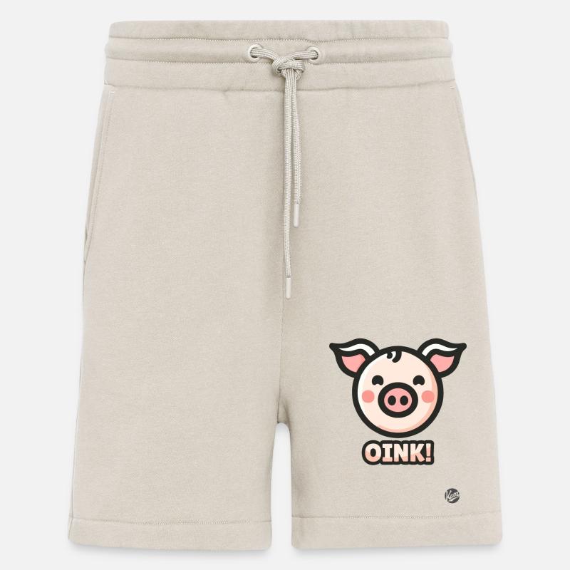 Petit cochon le cochon Oink - Short bio décontracté fabriqué en UE - WARM CLAY
