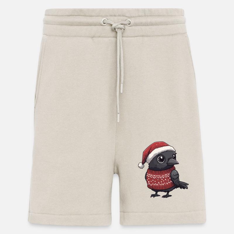 Raven Crow Christmas Comic - Shorts - made by SPREAD - WARM CLAY