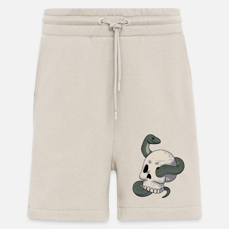 Schlange und Schädel - Shorts - made by SPREAD - WARM CLAY
