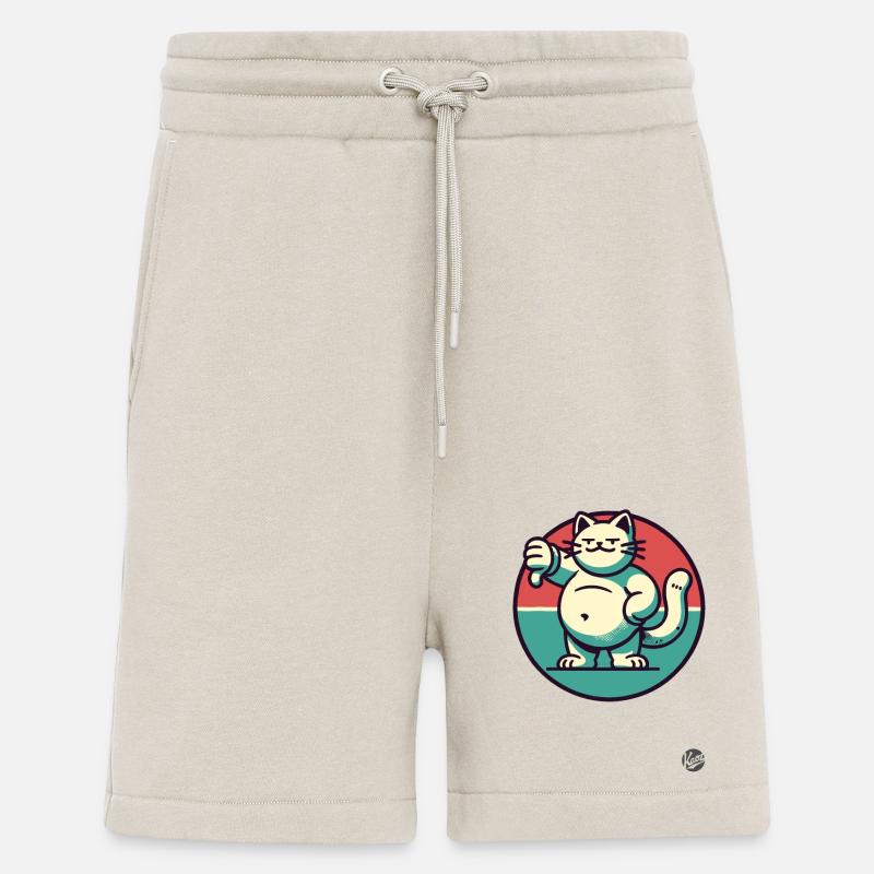 Dicke Katze mit Daumen runter - Shorts - made by SPREAD - WARM CLAY