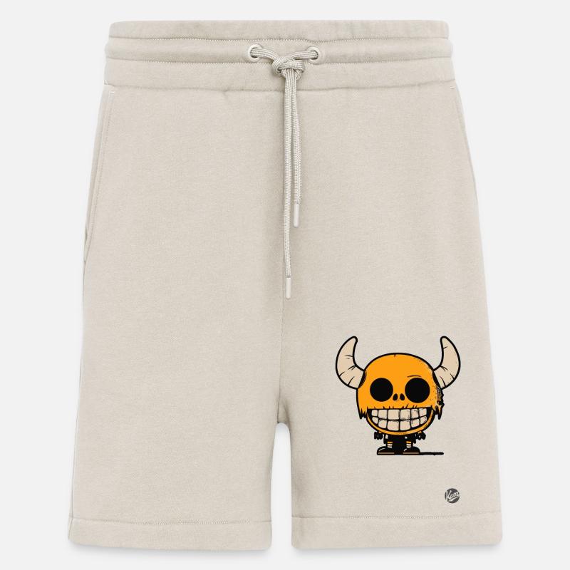 Crâne garçon de l’enfer Design - Short bio décontracté fabriqué en UE - WARM CLAY