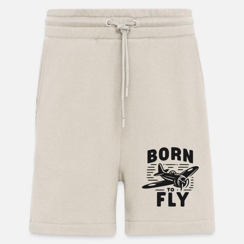 Né pour voler - Short bio décontracté fabriqué en UE - WARM CLAY