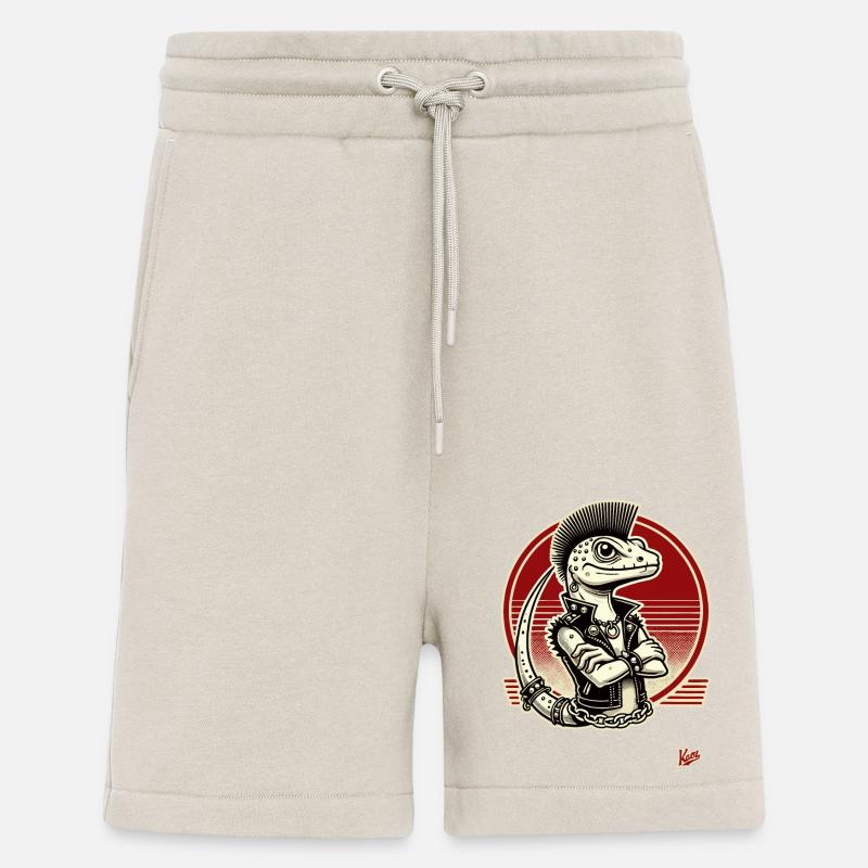 Gecko Echse Punk - Shorts - made by SPREAD - WARM CLAY