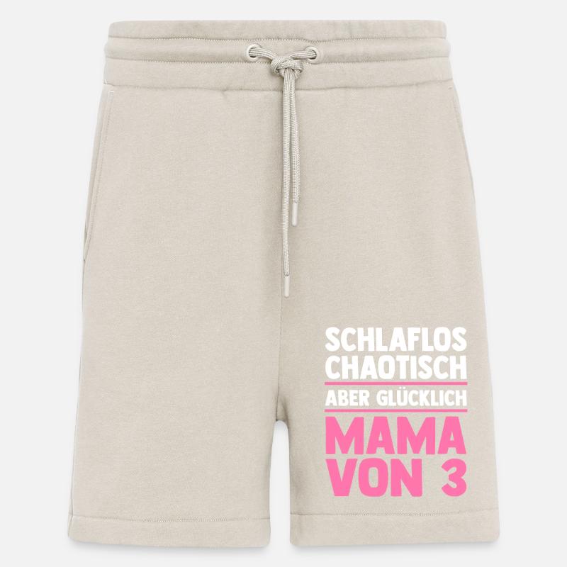 Maman de 3 enfants - Short bio décontracté fabriqué en UE - WARM CLAY