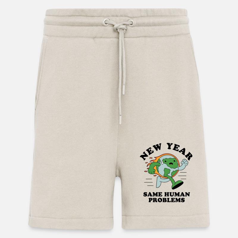 New Year Same Human Problems - Shorts - made by SPREAD - WARM CLAY
