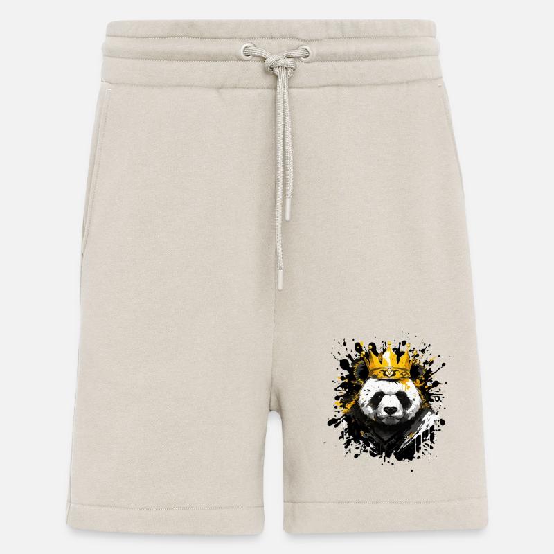 panda bär tier krone - Shorts - made by SPREAD - WARM CLAY