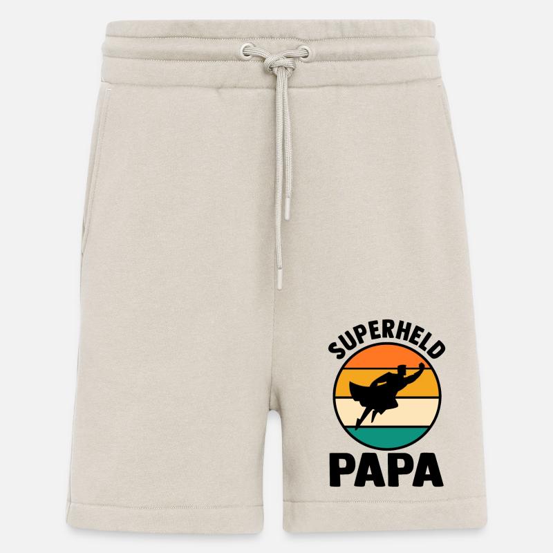 Père Papa Super-héros - Short bio décontracté fabriqué en UE - WARM CLAY