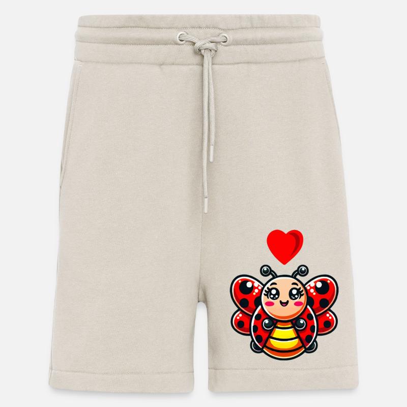 Ladybug Comic Heart - Shorts - made by SPREAD - WARM CLAY