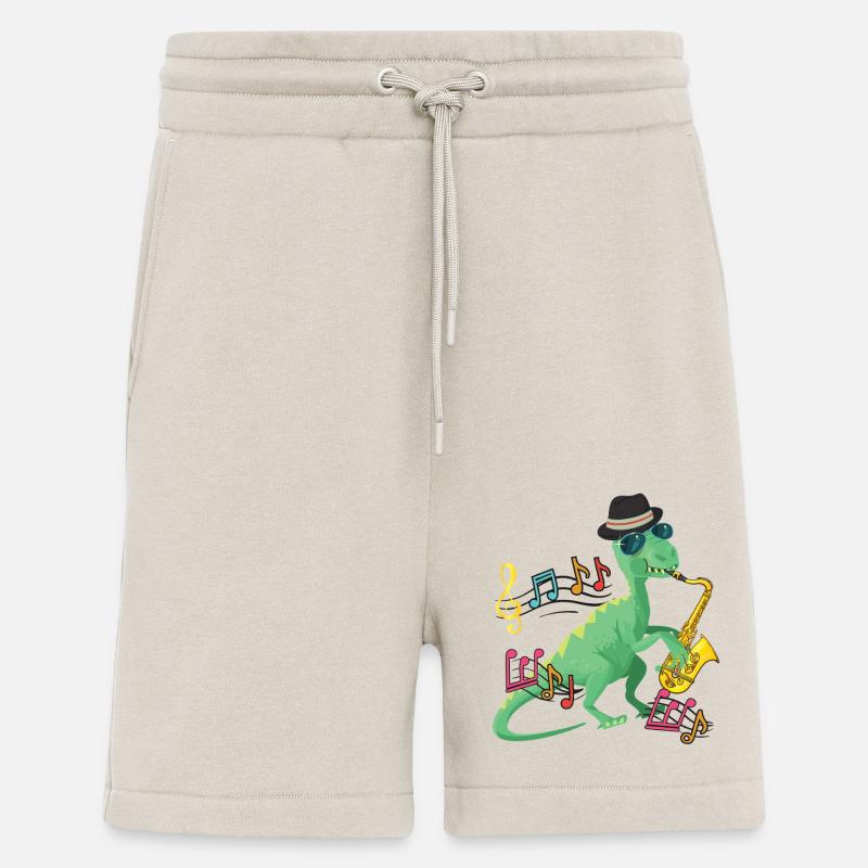 Saxophone T-Rex Jazz - Shorts - made by SPREAD - WARM CLAY