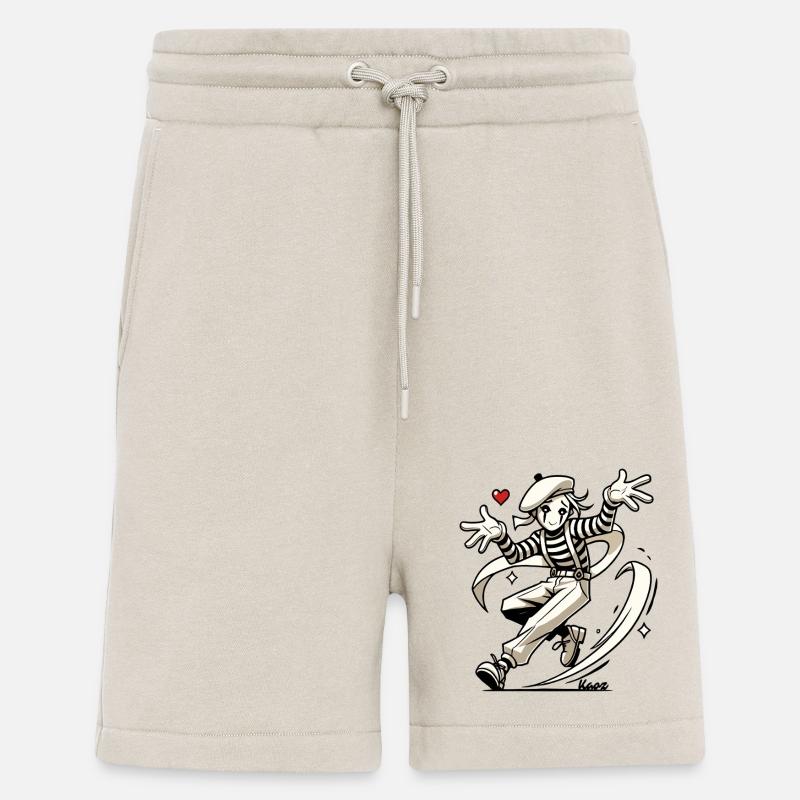 Französischer Pantomime im Japan-Comic-Stil - Shorts - made by SPREAD - WARM CLAY
