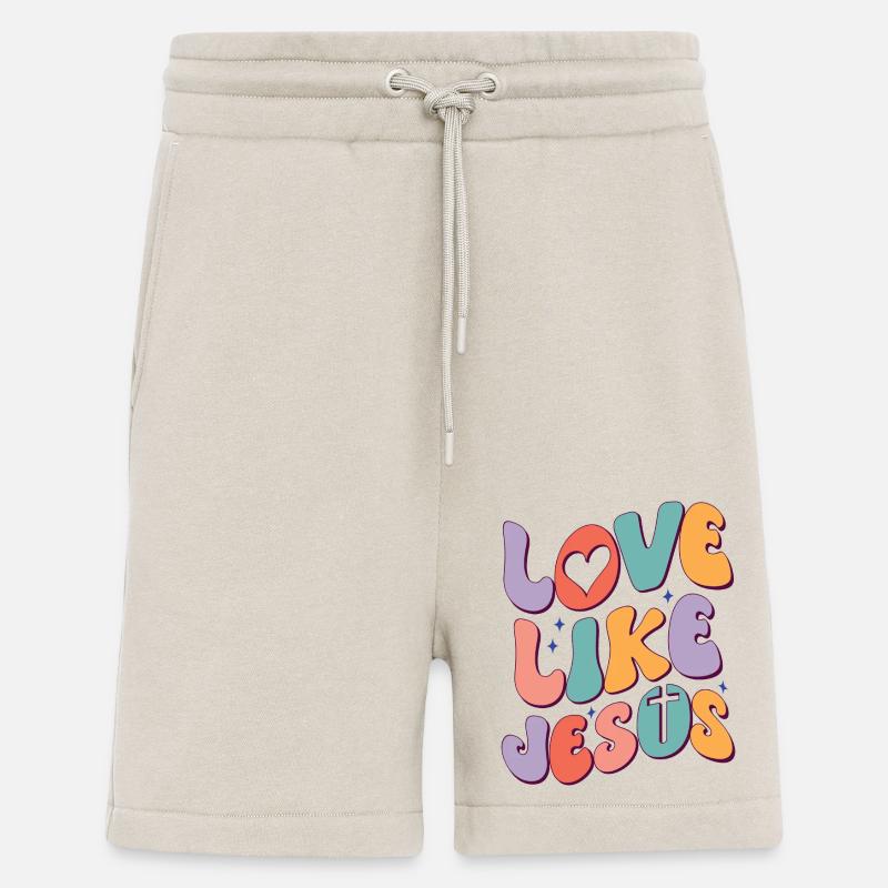 Aimer comme Jésus - Short bio décontracté fabriqué en UE - WARM CLAY