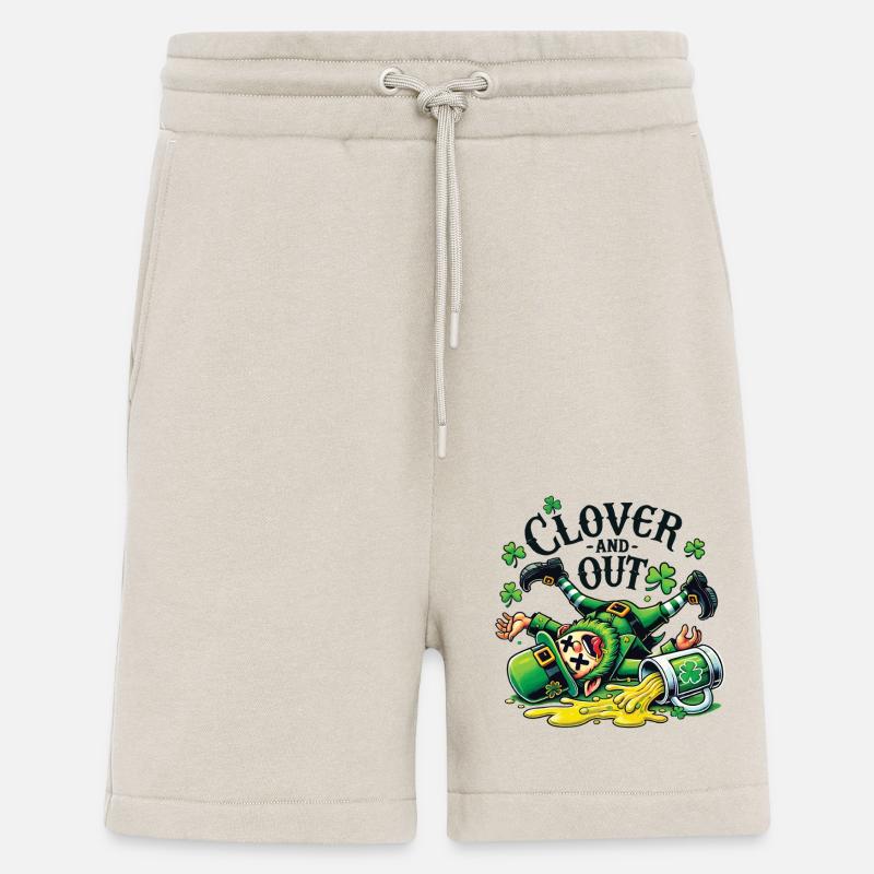 trèfle et la Saint-Patrick - Short bio décontracté fabriqué en UE - WARM CLAY