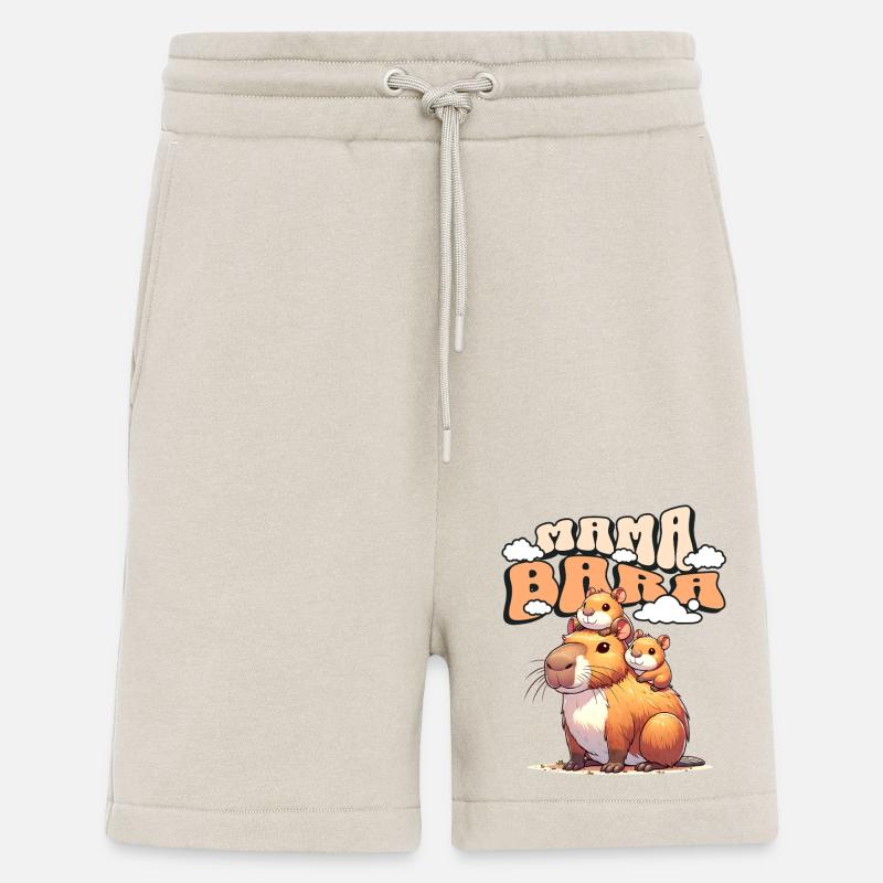 Mamabara Mère Capybara - Short bio décontracté fabriqué en UE - WARM CLAY