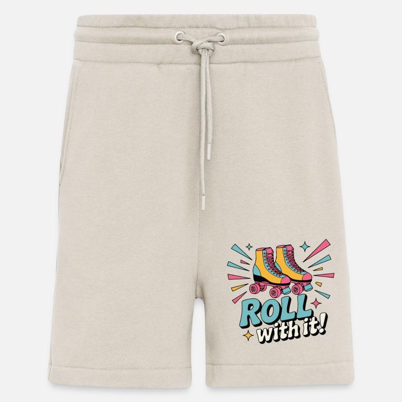 ROLLERSKATES, ROLL WITH IT - Shorts - made by SPREAD - WARM CLAY