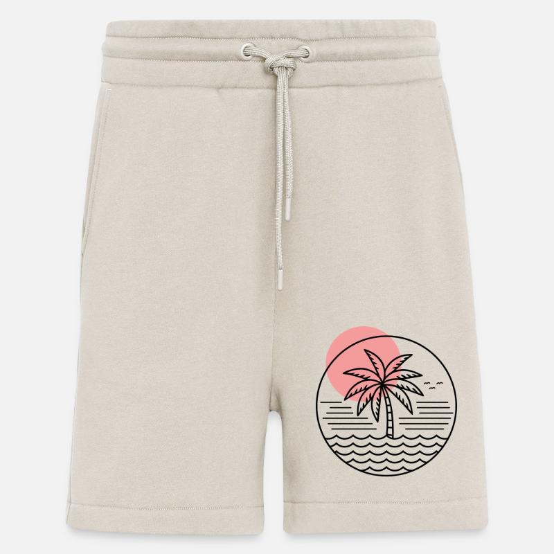 Palm Tree Circle - Shorts - made by SPREAD - WARM CLAY