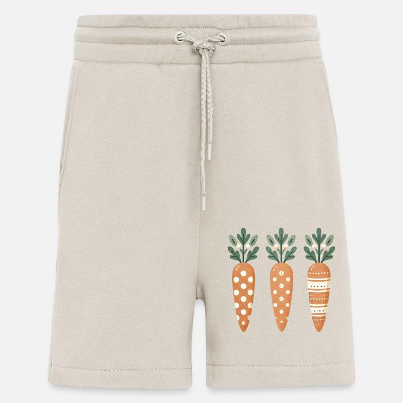 Cute Easter Carrot Pattern - Shorts - made by SPREAD - WARM CLAY