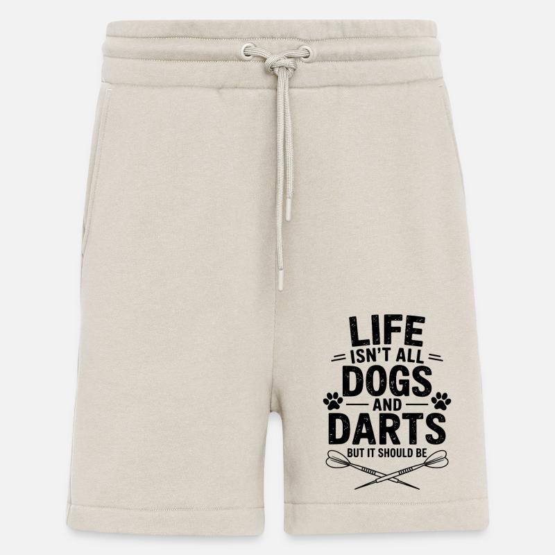 Darts Spruch Hunde Darten Lustiges Dart Geschenk - Shorts - made by SPREAD - WARM CLAY