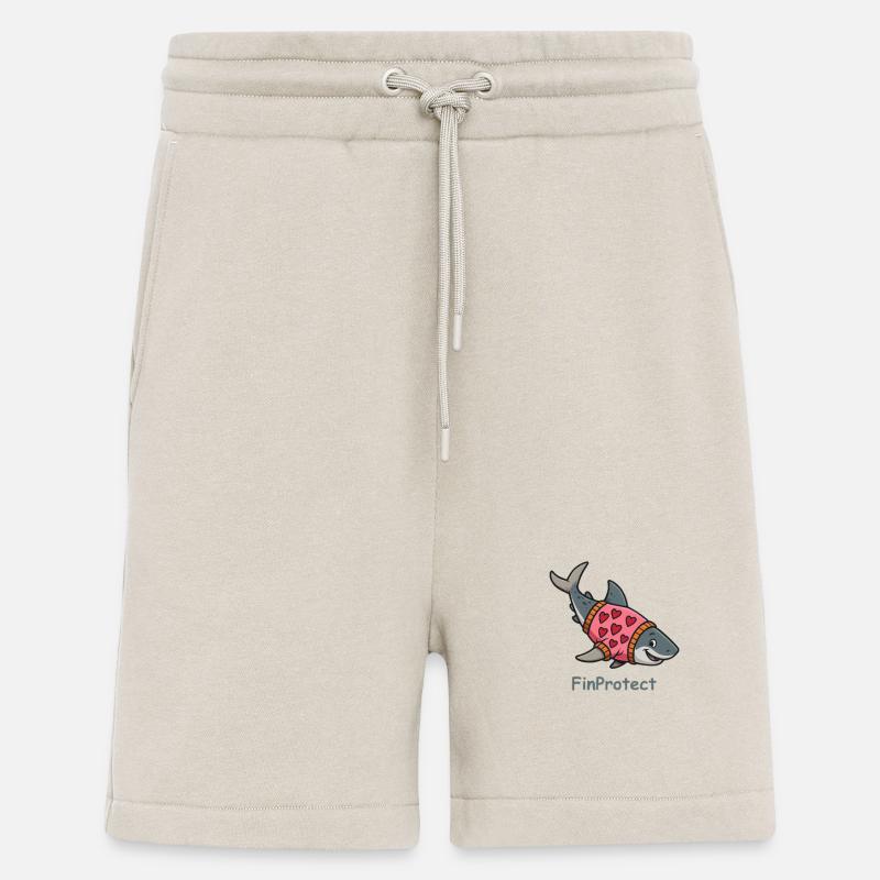 Requin comique avec pull coeur - Short bio décontracté fabriqué en UE - WARM CLAY