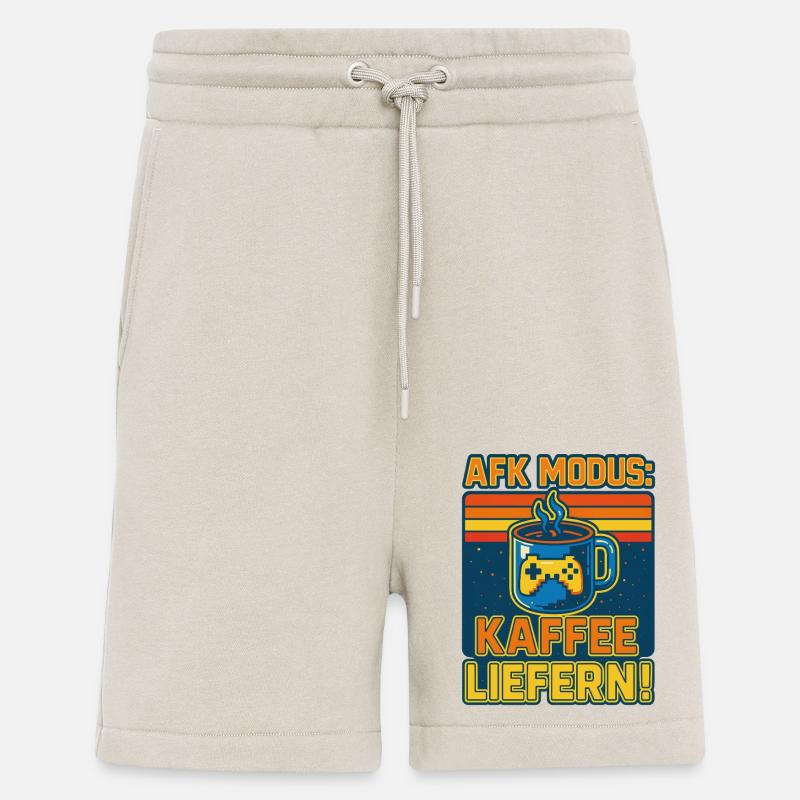 AFK-Modus: Kaffee liefern! - Shorts - made by SPREAD - WARM CLAY
