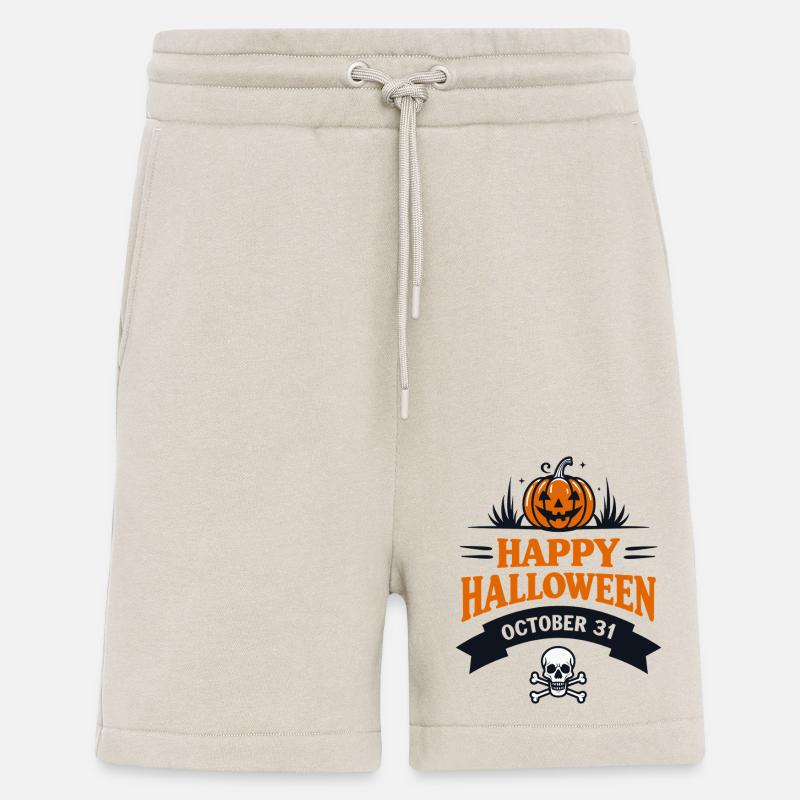 Joyeux Halloween 31 octobre - Short bio décontracté fabriqué en UE - WARM CLAY