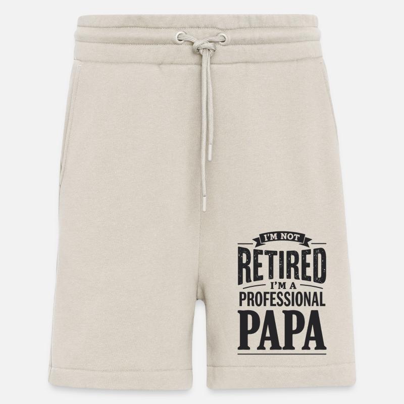 I'm Not Retired Papa-Statement - Shorts - made by SPREAD - WARM CLAY