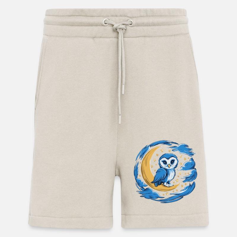 Eule Mond Sterne Nachthimmel - Shorts - made by SPREAD - WARM CLAY