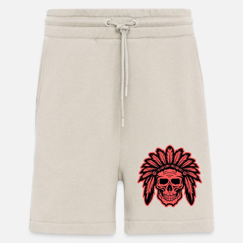 Apache Indianer Häuptling Totenkopf - Shorts - made by SPREAD - WARM CLAY