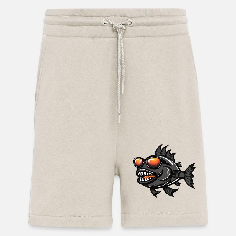 Piranha Fish Cool Comic - Shorts - made by SPREAD - WARM CLAY