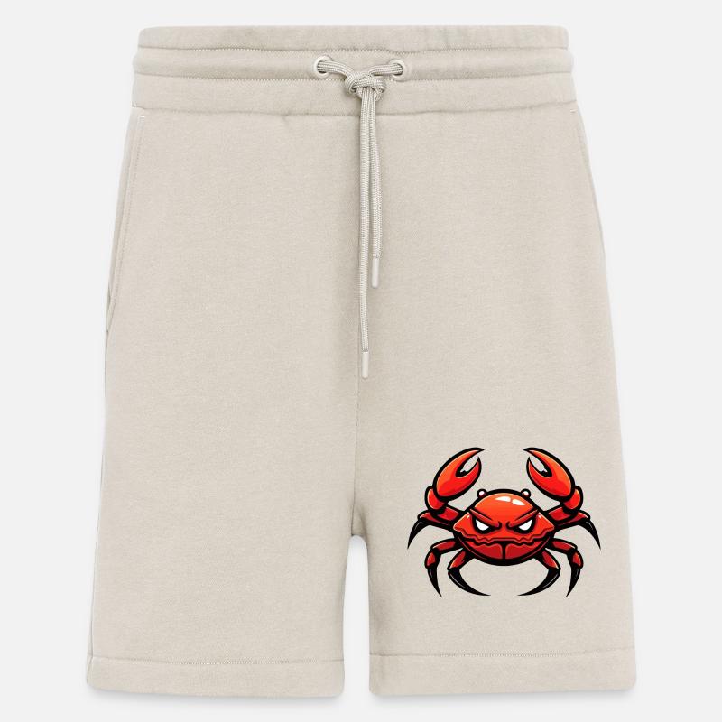 Crabe Crabe Bande dessinée - Short bio décontracté fabriqué en UE - WARM CLAY