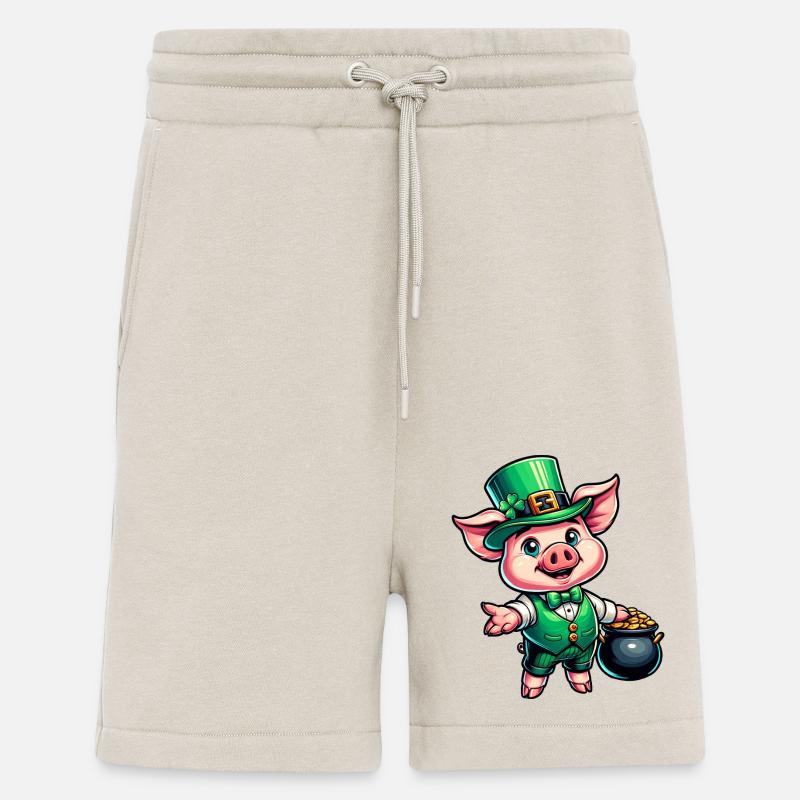Doux cochon de la Saint-Patrick - Short bio décontracté fabriqué en UE - WARM CLAY