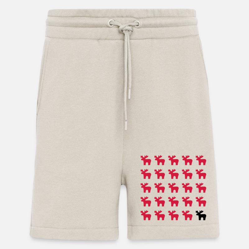 Moose Moose Pattern I Noël - Short bio décontracté fabriqué en UE - WARM CLAY