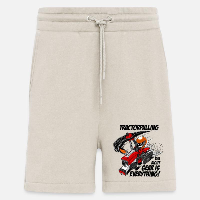 0966 tractor pulling - Shorts - made by SPREAD - WARM CLAY