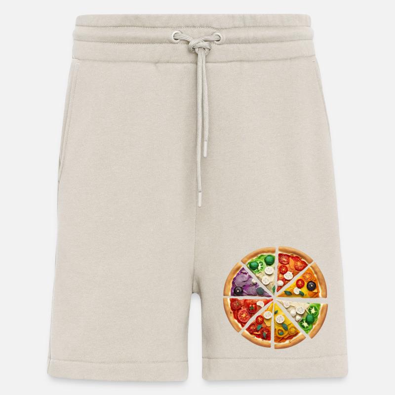 Regenbogenpizza Segmente - Shorts - made by SPREAD - WARM CLAY