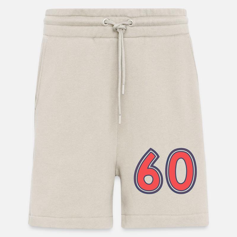 60. 60 ANS. 60e ANNIVERSAIRE - Short bio décontracté fabriqué en UE - WARM CLAY
