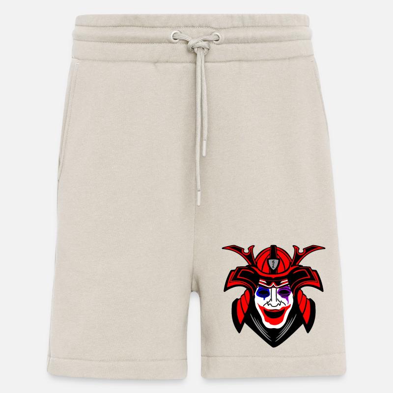 Glücklicher Samurai mit Menpo Maske - Shorts - made by SPREAD - WARM CLAY