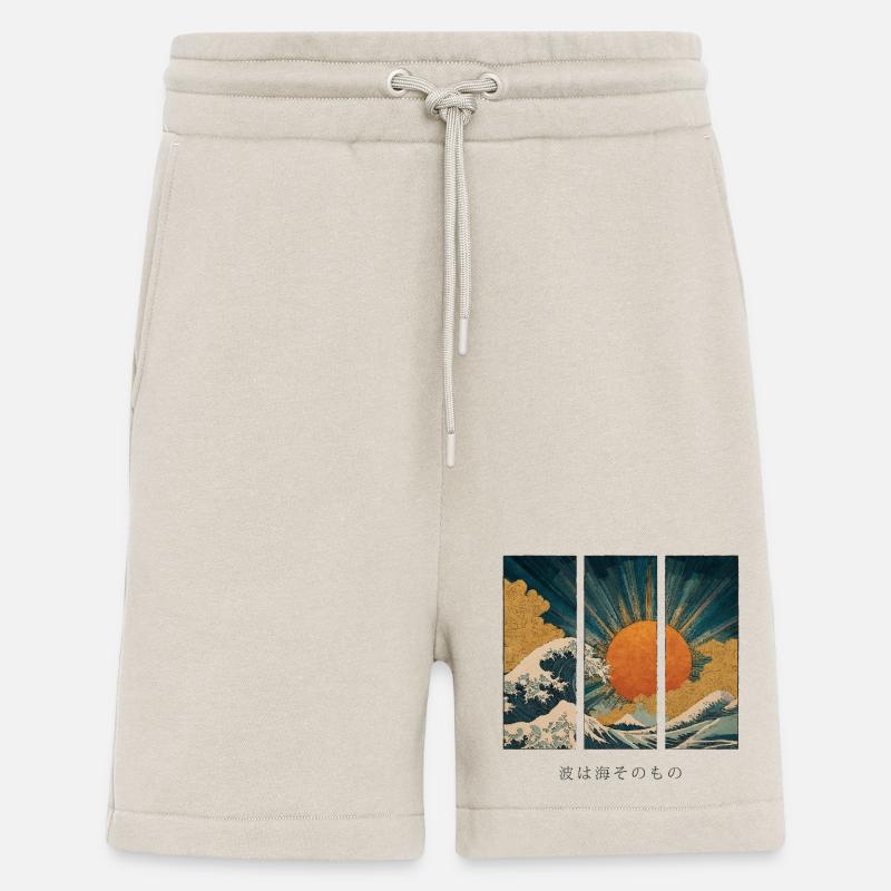 La vague, c’est la mer elle-même - Short bio décontracté fabriqué en UE - WARM CLAY