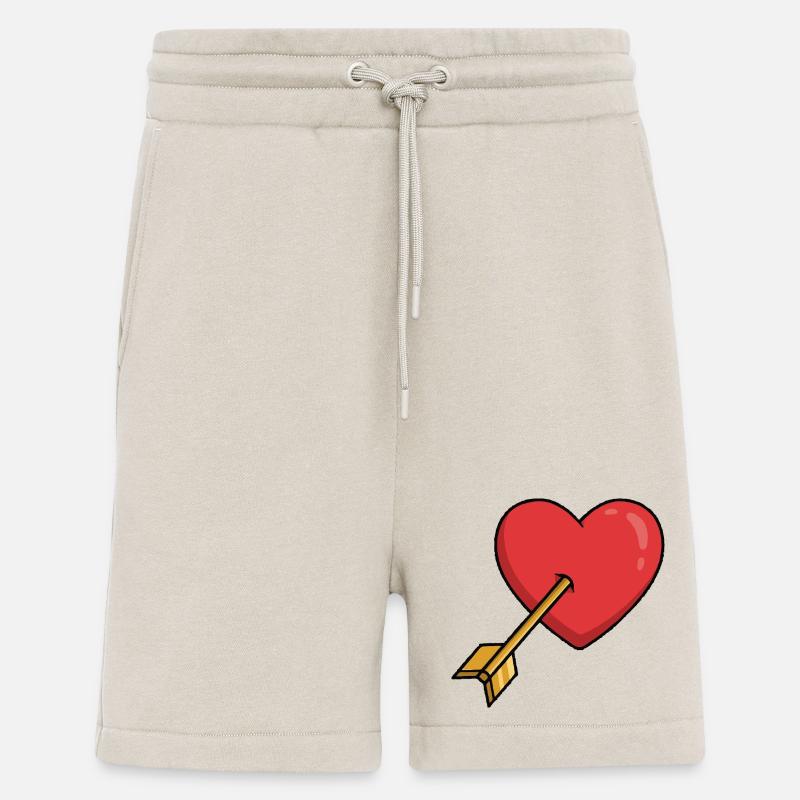 Flèche d’amour du cœur - Short bio décontracté fabriqué en UE - WARM CLAY