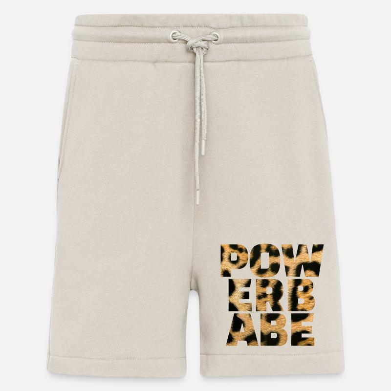 Déclaration du léopard Power Babe - Short bio décontracté fabriqué en UE - WARM CLAY
