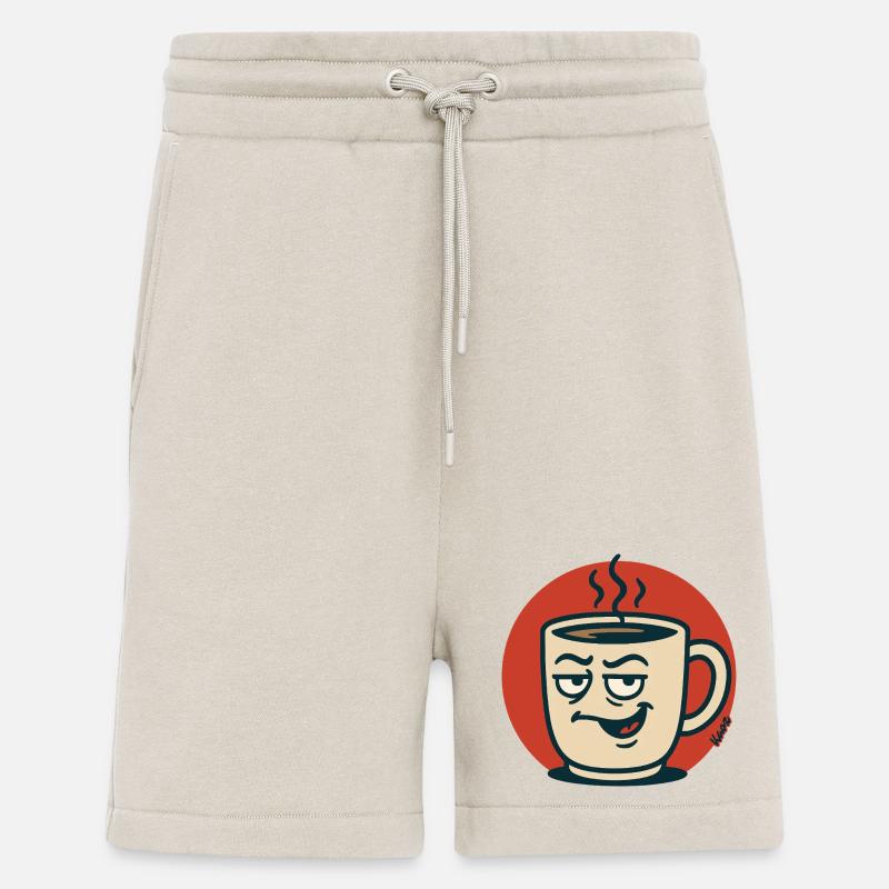 Tasse de café sournoise - Short bio décontracté fabriqué en UE - WARM CLAY