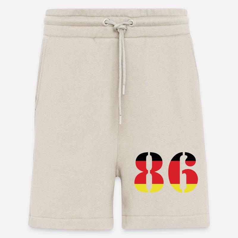 86 Numéro Jersey Allemagne - Short bio décontracté fabriqué en UE - WARM CLAY