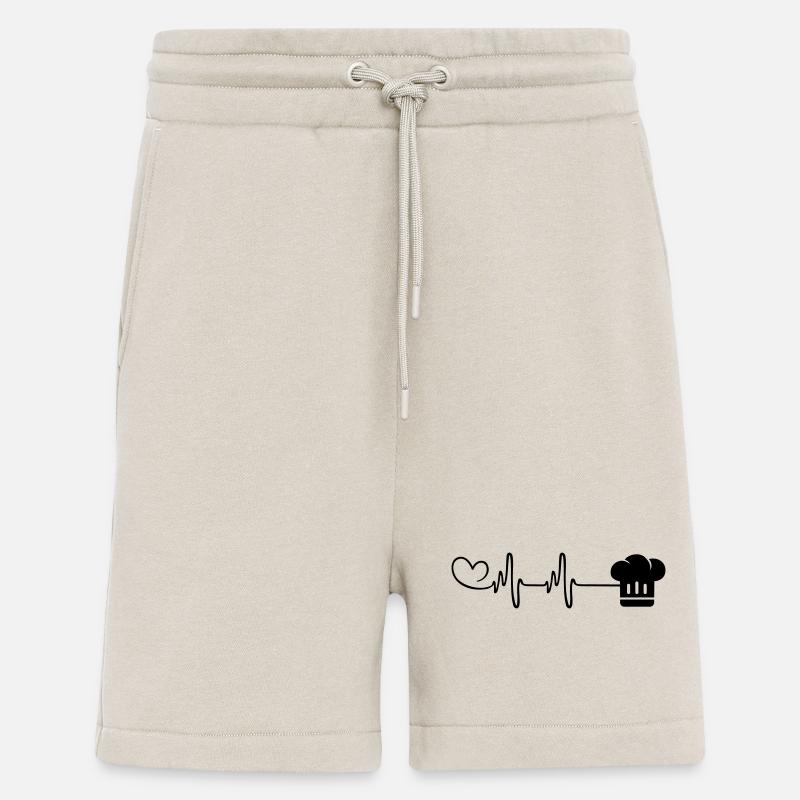 Toque de chef Pulse Heartbeat - Short bio décontracté fabriqué en UE - WARM CLAY