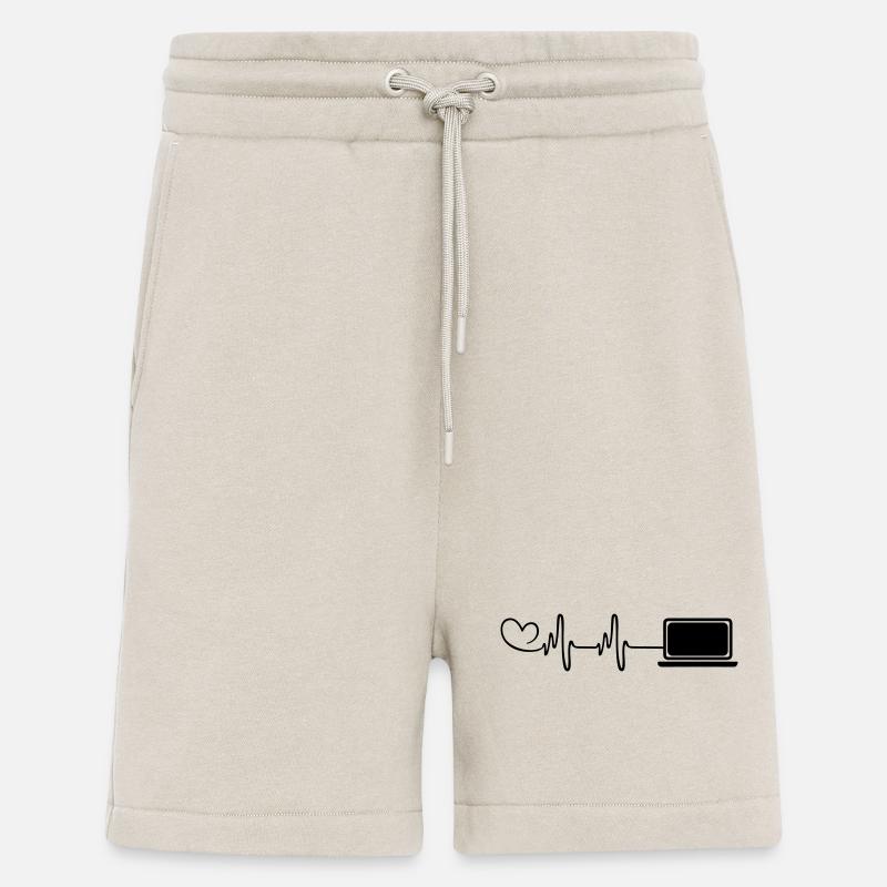 Laptop Herz Puls Pc Programmierer - Shorts - made by SPREAD - WARM CLAY