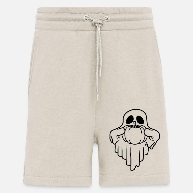 Halloween Citrouille Ghost Comic - Short bio décontracté fabriqué en UE - WARM CLAY