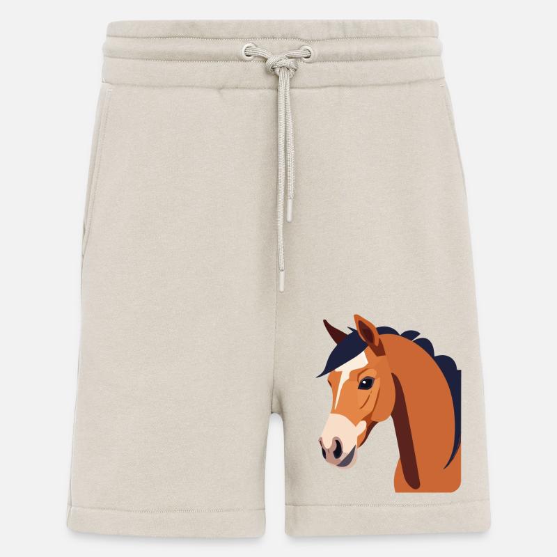 Pferdekopf braunes Pferd - Shorts - made by SPREAD - WARM CLAY