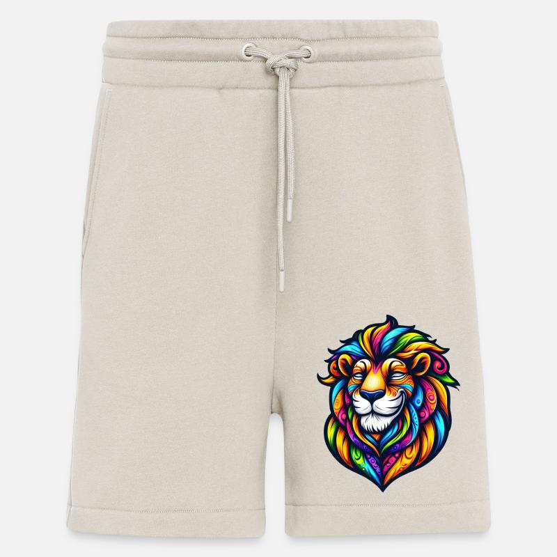 psychedelic Löwe - Shorts - made by SPREAD - WARM CLAY