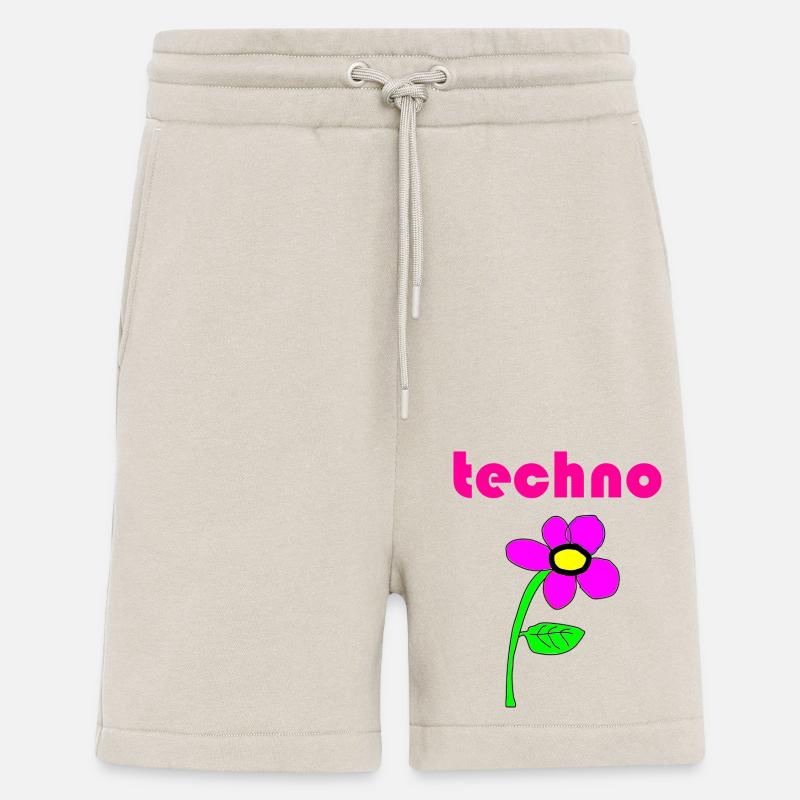 techno blume - Shorts - made by SPREAD - WARM CLAY