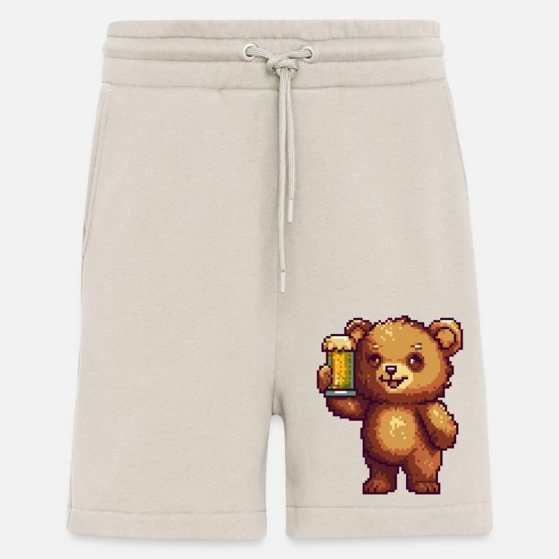 Bär Bier Pixel - Shorts - made by SPREAD - WARM CLAY