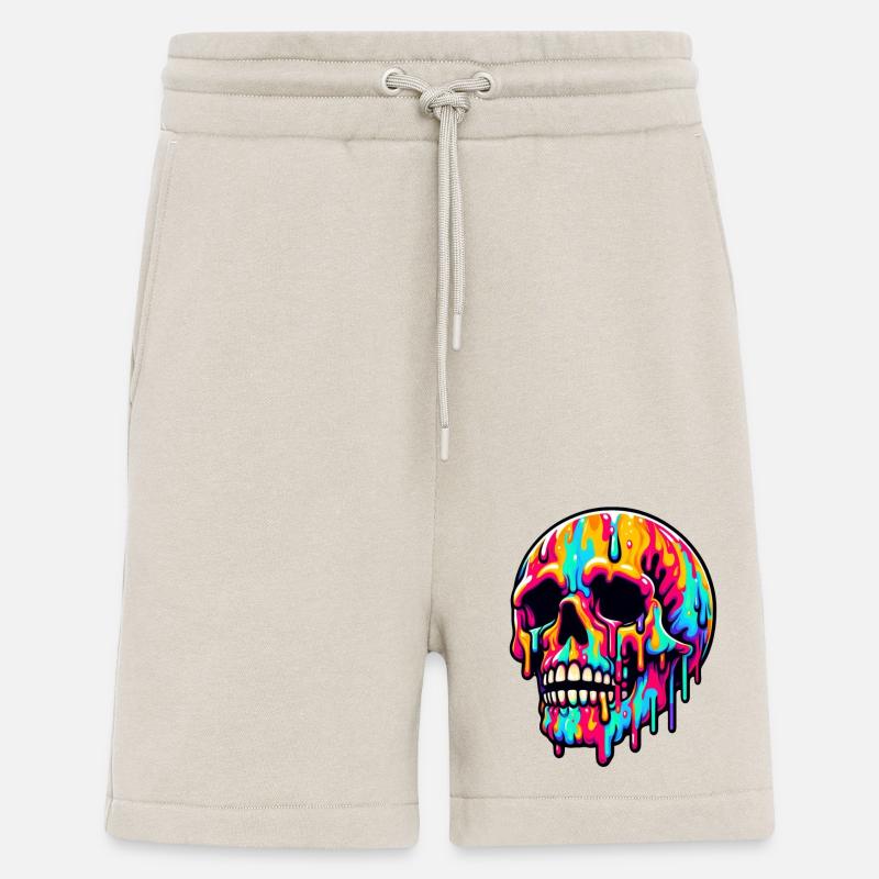Lebendiger schmelzender Schädel - Shorts - made by SPREAD - WARM CLAY