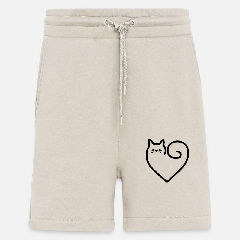 Herz-Form-Katze mit Liebe - Shorts - made by SPREAD - WARM CLAY